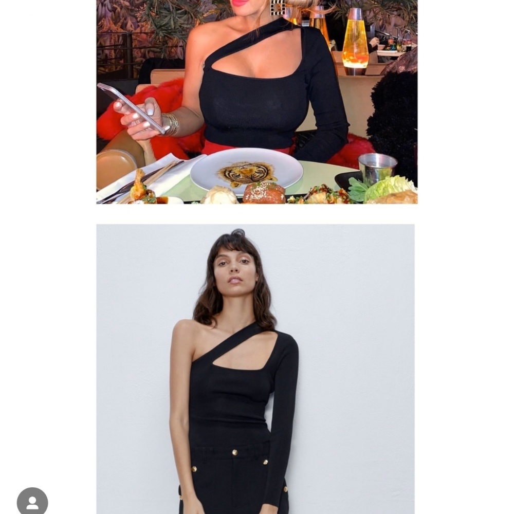 Zara asymmetrical body suit